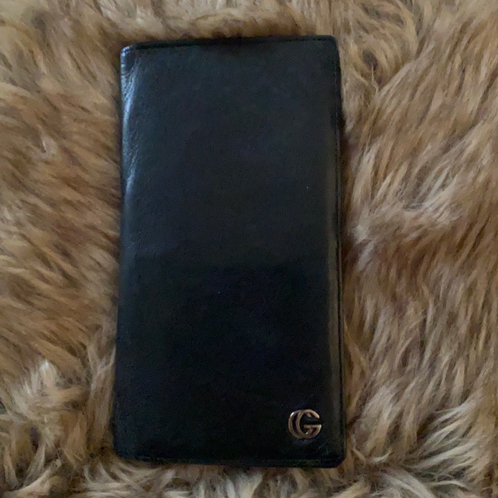 Black Gucci long wallet